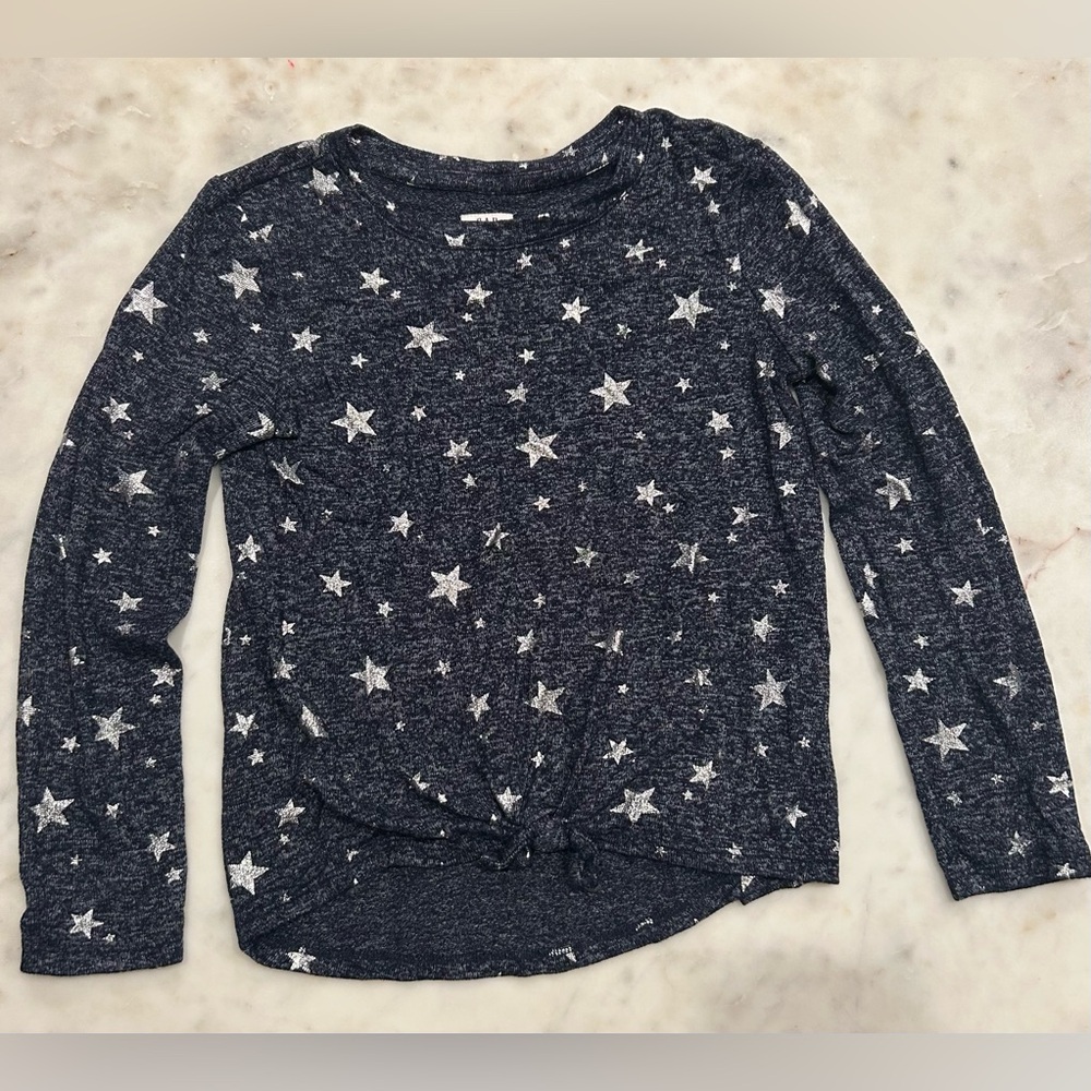 GAP Kids Navy w/ Stars Long Sleeve Top
